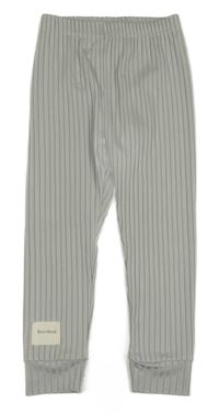 Svetlosivé rebrované legíny s nášivkou