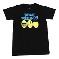 Černé tričko s potiskem 