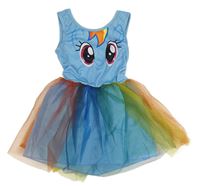 Kockovaným - Svetlomodré šaty s tylovou sukní - My little Pony