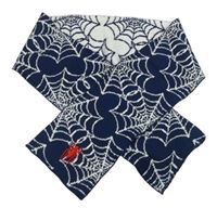 Tmavomodro-biela vzorovaná šál s pavoukem - Spiderman Marvel