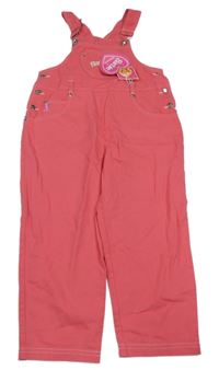 Nové - Růžové plátěné laclové kalhoty - Barbie