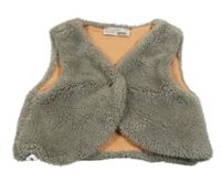 Béžová kožušinová podšitá vesta Ergee