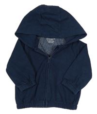 Tmavomodrá propínací mikina s kapucí PRIMARK