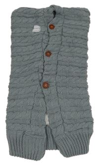 Šedý pletený zateplený spací pytel 