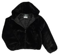 Čierna kožušinová podšitá bunda s kapucňou George