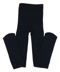 Tmavomodré thermo punčocháče