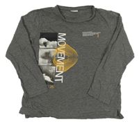 Tmavosivé tričko s potlačou S. Oliver