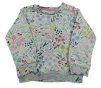 Svetlomodrá kvetovaná mikina Nutmeg