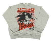 Sivá mikina so Sonicem H&M