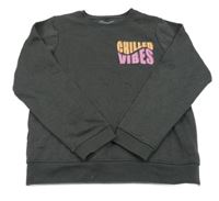 Tmavosivá mikina s nápisom Primark