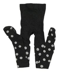 Antracitové puntíkaté punčocháče