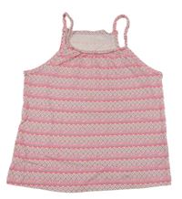 Neónově ružovo-belasý vzorovaný top Yd.