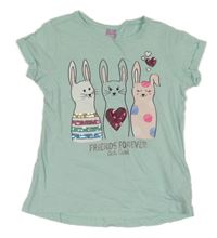 Pomněnkové tričko s králíky s flitry Dopodopo