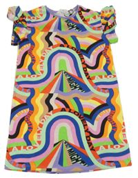 Farebné vzorované teplákové šaty s nápismi H&M