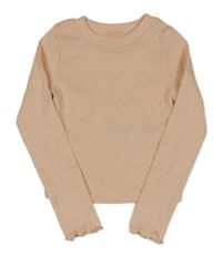 Světlerůžové žebrované crop triko M&S