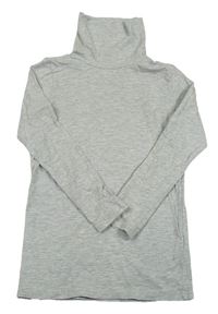 Sivé melírované tričko s rolákom Pocopiano