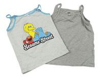2x - Šedá košilka +šedá košilka Sesame Street