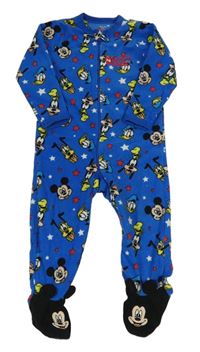 Modrý fleecový overal s Mickeym Primark
