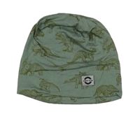 Khaki čapica s dinosaurami