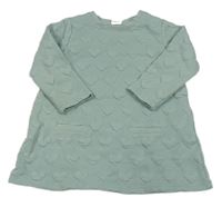 Zelenošedé teplákové šaty so srdiečkami zn. H&M