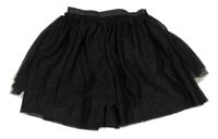 Čierna trblietavá tylová sukňa H&M