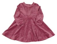 Růžové plyšové šaty Polarn O. Pyret