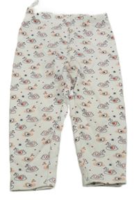 Biele legíny s labuťami  C&A