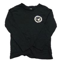 Čierne tričko s vesmírom Sinsay