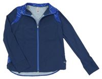 Tmavomodro-modrá funkčná športová bunda Decathlon