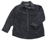 Tmavošedá manšestrová košile Matalan