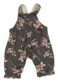 Šedé laclové tepláky s květy Nutmeg