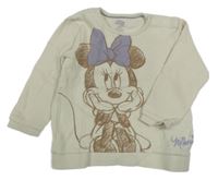 Smotanové vzorované tričko s Minnií Disney