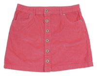 Růžová propínací manšestrová sukně Bluezoo