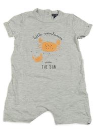 Šedý melírovaný kraťasový overal s kraby Kiabi