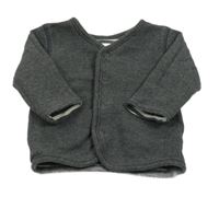 Tmavošedá propínací oboustranná mikina Feetje