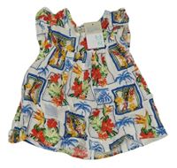 Nové - Bílé květované šaty Primark