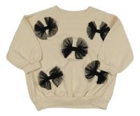 Béžová oversize mikina s mašličkami Next 