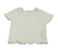 Biele vzorované crop tričko Primark