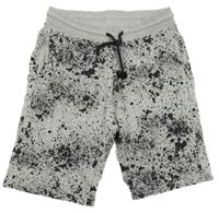 Sivo-čierne vzorované teplákové kraťasy H&M