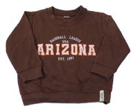 Kávová oversize mikina s logom Arizona