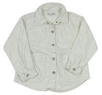 Bílá riflová košilová bunda ZARA