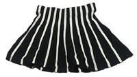 Čierno-biela pruhovaná pletená sukňa H&M