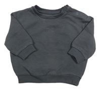 Tmavosivá rebrovaná oversize mikina PRIMARK