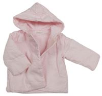 Světlerůžový puntíkatý zateplený kabátek s kapucňou MINTII BABY