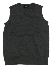 Tmavosivá melírovaná svetrová vesta Next