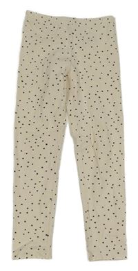 Smotanové legíny so srdiečkami H&M