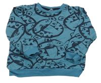 Modrá mikina s tigrami so cute