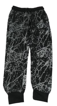 Černo-šedé batikované tepláky Chapter young