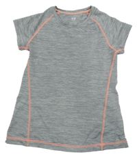 Sivé melírované športové tričko H&M