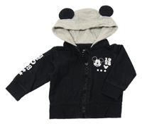 Čierna prepínaci mikina s Mickeym a kapucňou PRIMARK